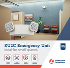 (MSRP $29.99) Lithonia LED Emergency Light w/ Dual Adjustable Heads, White