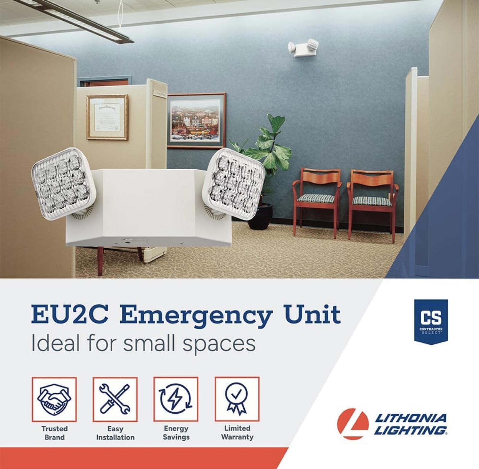 (MSRP $29.99) Lithonia LED Emergency Light w/ Dual Adjustable Heads, White