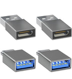 (NEW) Welldiea USB‑A to USB‑C OTG Adapter 4‑Pack – USB 3.0 Fast Pass‑Through