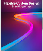 (MSRP $34.95) 16.4 Ft Neon Rope Light – Color‑Chasing, IP65 & App Controlled