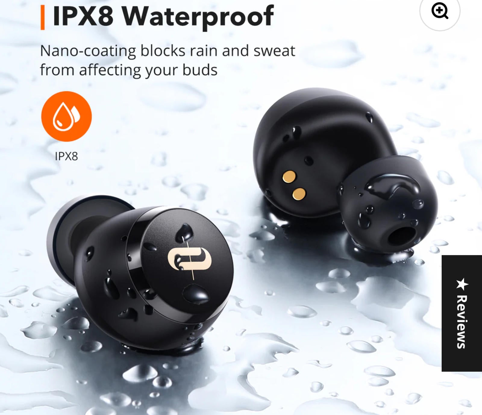 (MSRP $54.99) TaoTronics SoundLiberty 97 Earbuds –9 H Battery, IPX8, aptX, Touch