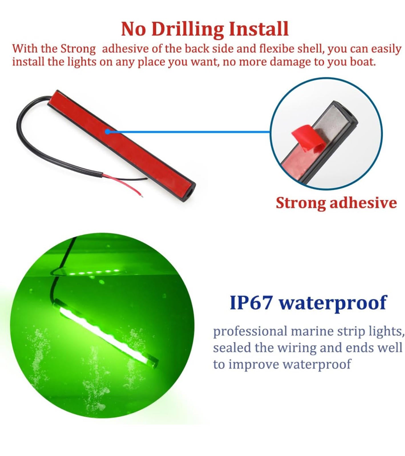 (MSRP $19.99) Boaton 4-Pack 12V Marine LED Interior Courtesy Lights, Waterproof