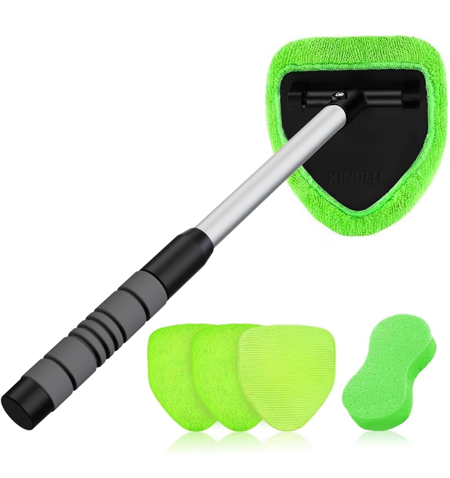 (MSRP $19.99) Windshield & Window Cleaner Tool Kit – 180° Pivot, Extendable