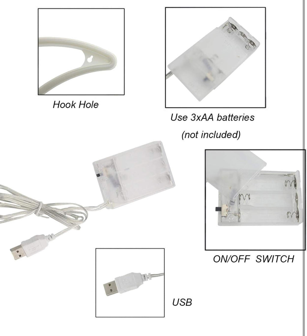 (MSRP $24.99) Sunnyglade LED Neon Lightning Sign –USB/Battery Powered Wall Decor