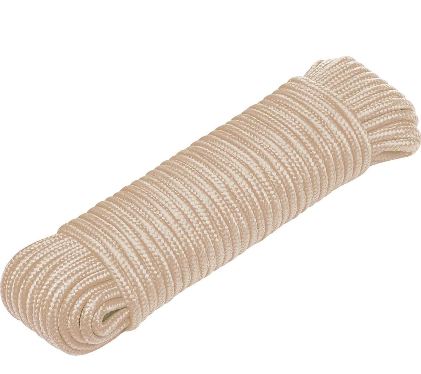 (MSRP $19.99) TECEUM 90 ft × 3/8 Polypropylene Utility Rope Diamond-Braided