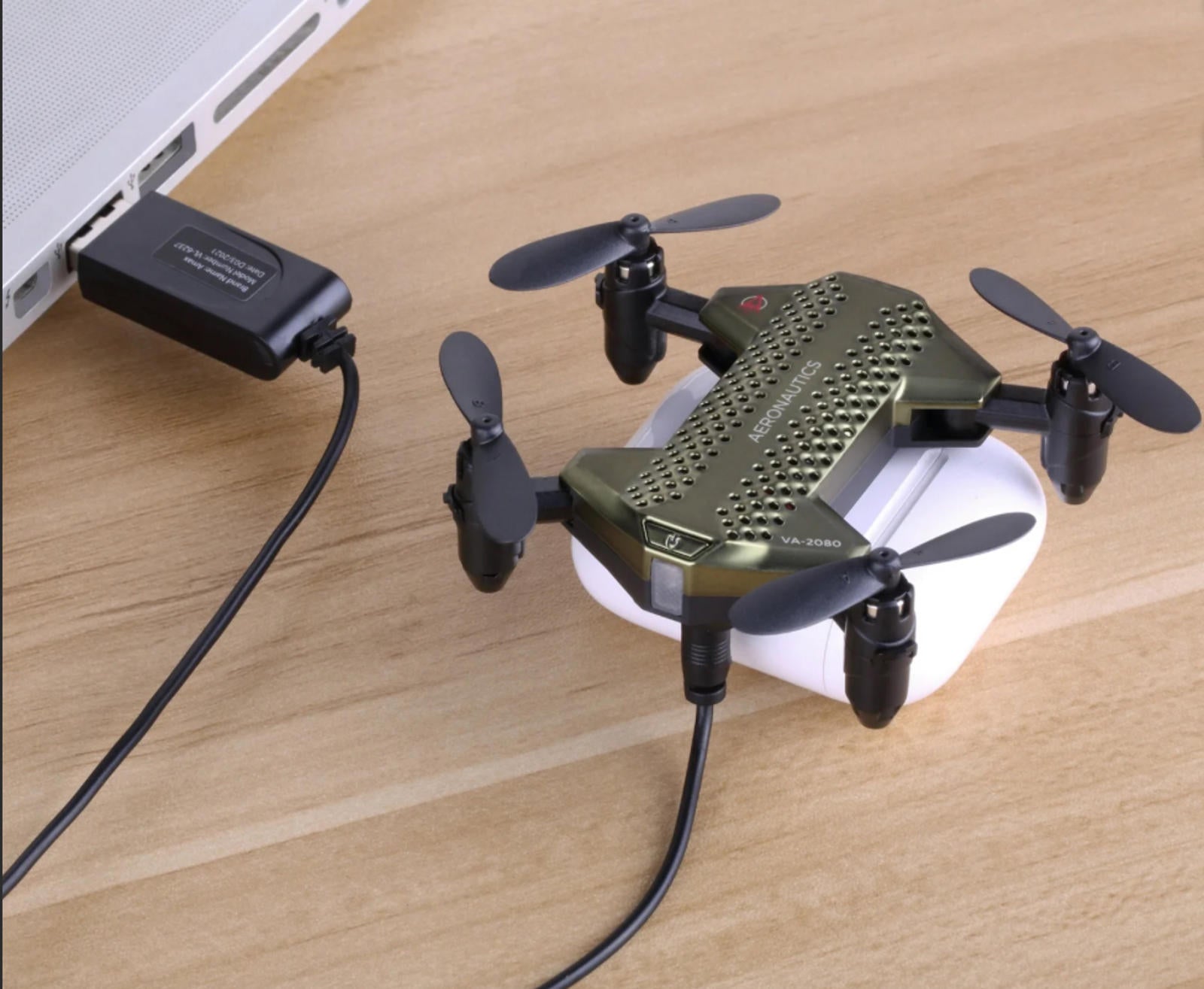 (NEW MSRP $29.99) Voyage Aeronautics VA‑2080 Compact Folding Micro Drone– 4‑inch