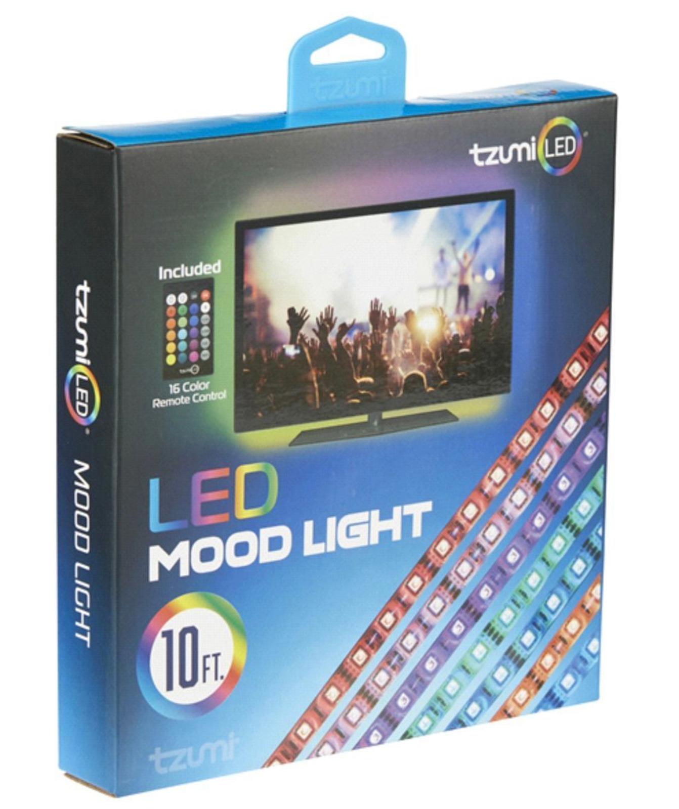 (NEW, MSRP 14.95) Tzumi 10ft. LED Mood Strip Light W/ Remote