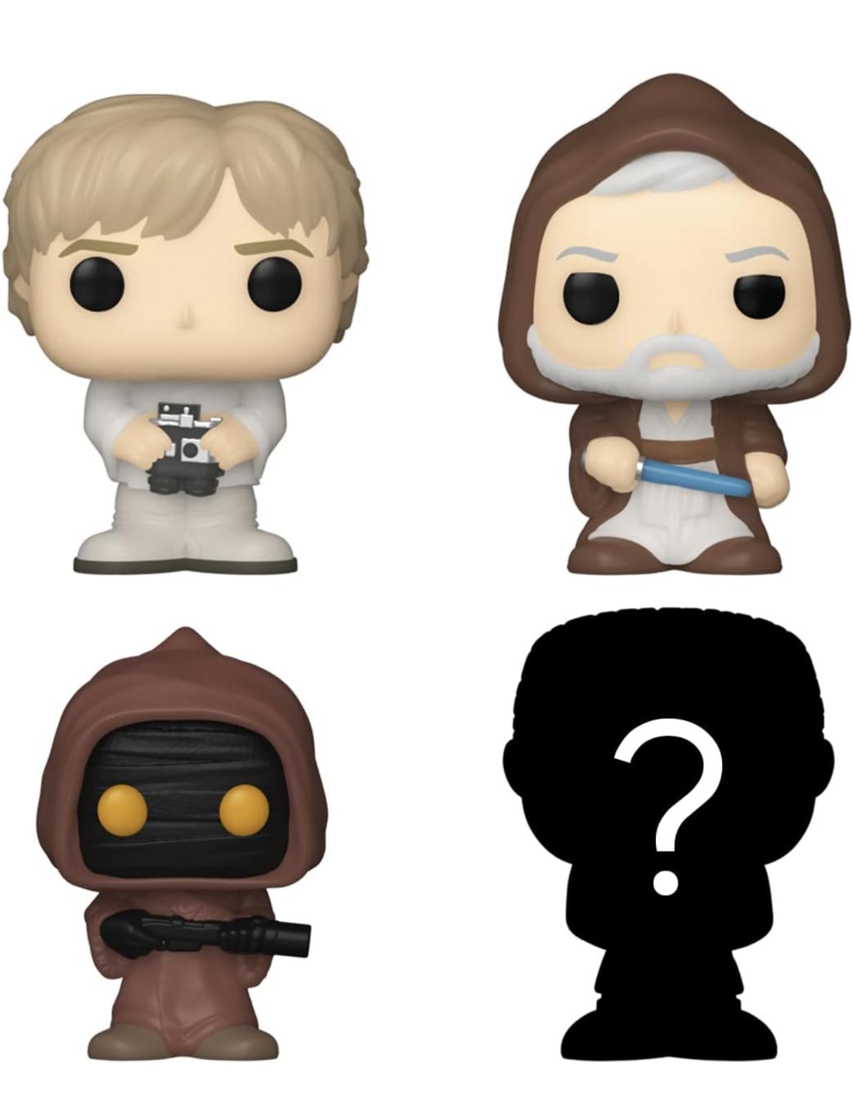 (MSRP $14.99) Funko Bitty POP! Star Wars 4-Pack – Luke, Obi-Wan, Jawa & Mystery