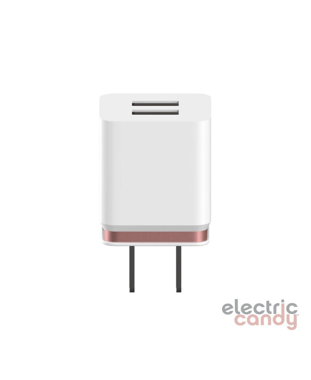 (NEW MSRP $10) Electric Candy Dual USB Wall Charger, Powerful and Portable7