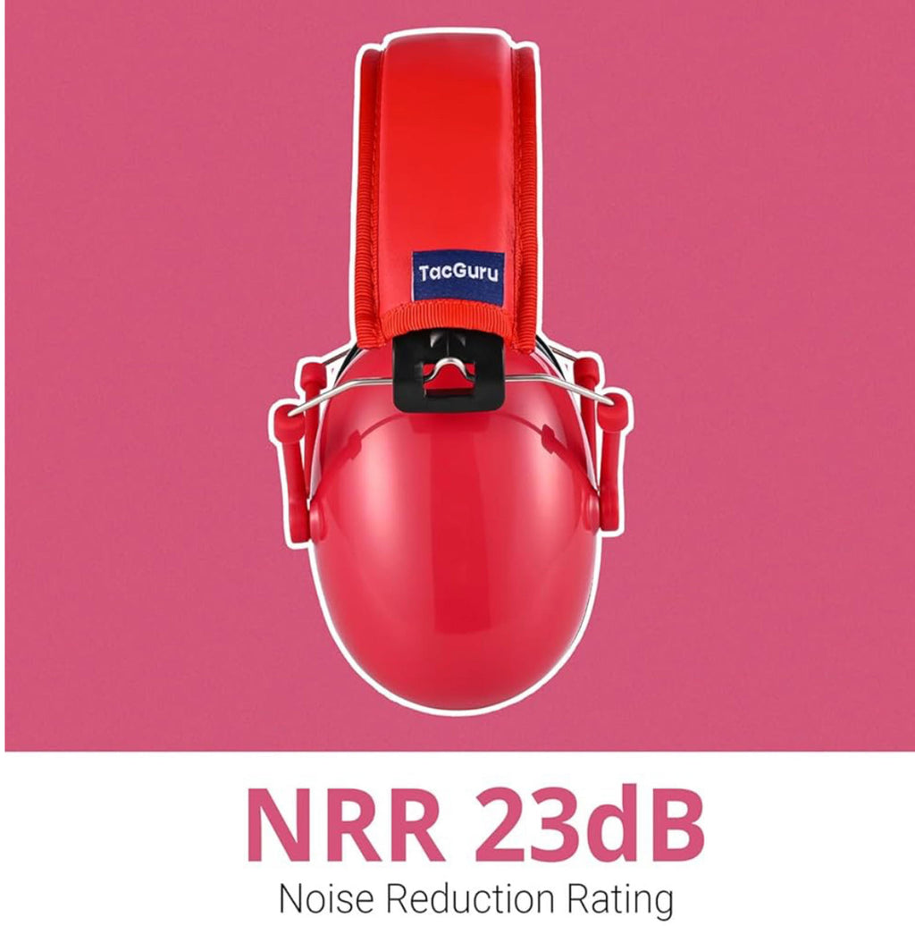 (MSRP $29.99) Kids Ear Protection Earmuffs – 23 dB Reduction, Red TacGuru 130