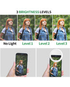 (NEW)Selfie Ring Light Rechargeable Portable Clip-on with 36 LED for Smart Phone