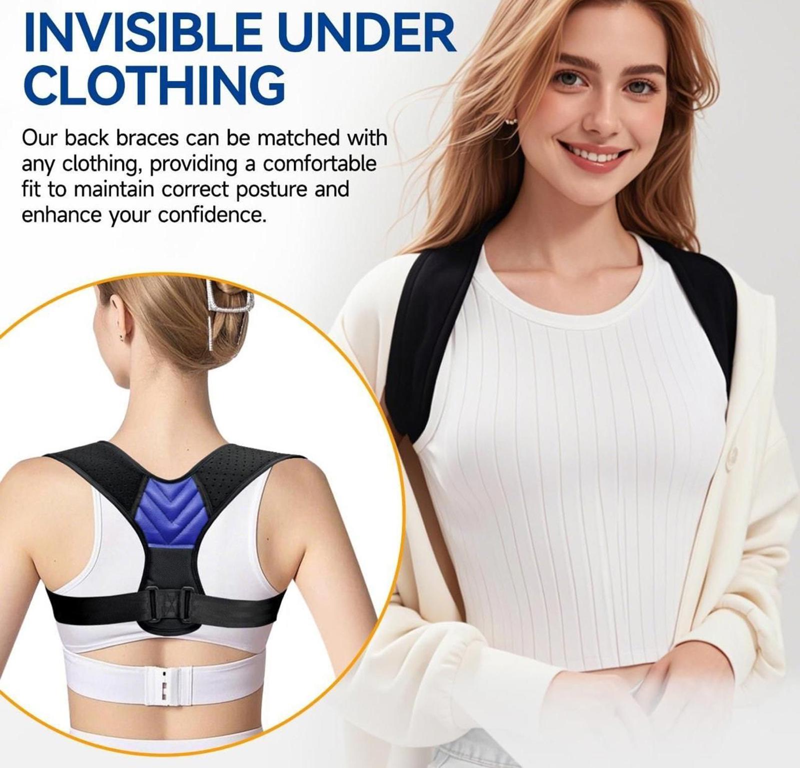 (MSRP $29.99) Adjustable Invisible Posture Corrector – Unisex Shoulder Brace