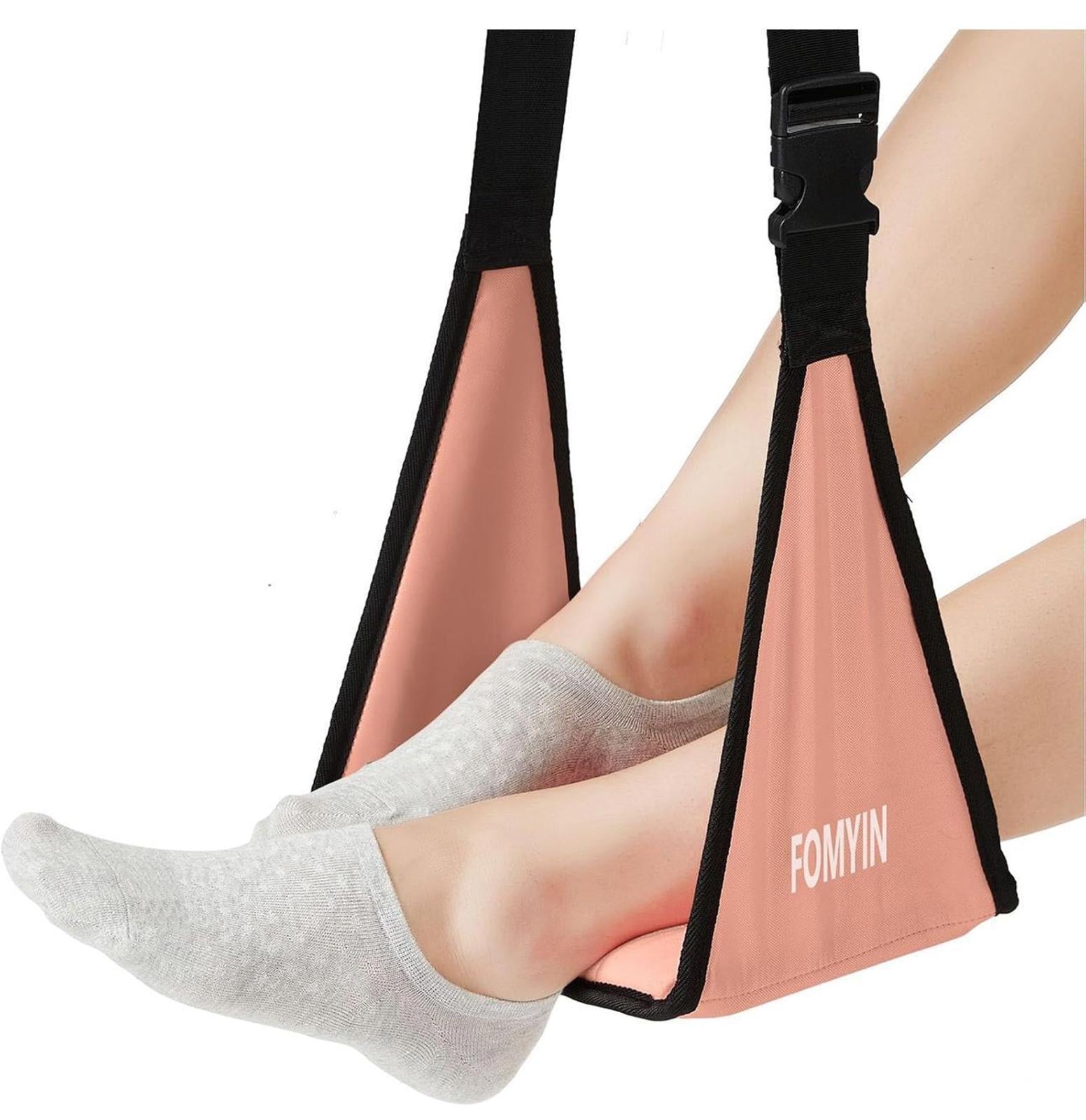(NEW, MSRP $21.99) Airplane Memory-Foam Travel Footrest Hammock, Portable