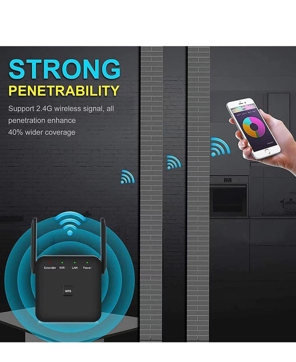 (MSRP $29.99) 2025 Fastest WiFi Extender – 12,000 Sq.ft & 80 Device Booster