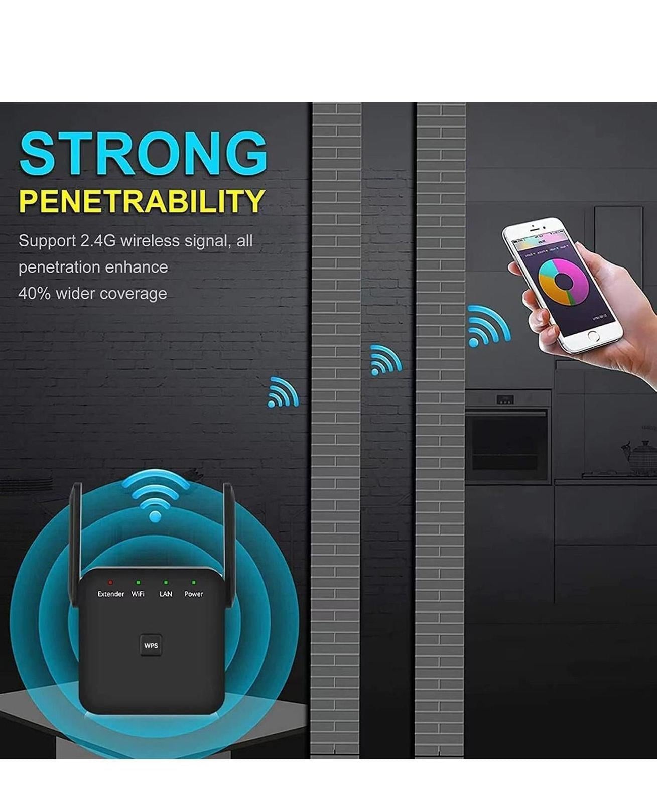 (MSRP $29.99) 2025 Fastest WiFi Extender – 12,000 Sq.ft & 80 Device Booster