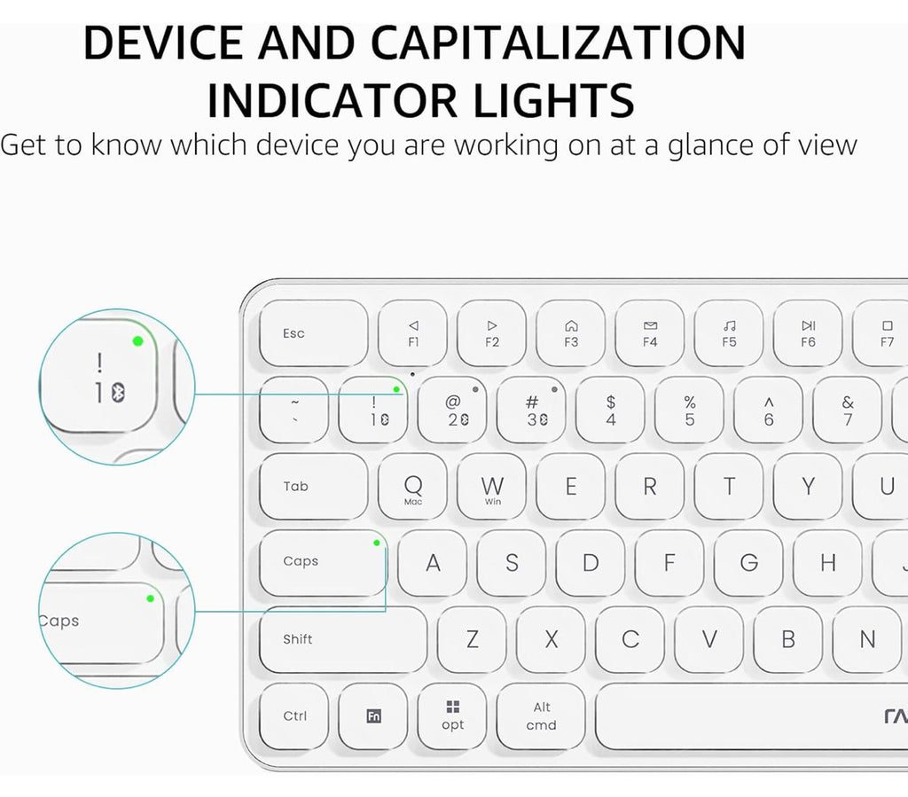 MSRP $29.99) Ultra-Slim Wireless Keyboard with Silent Keys – Compact & Portable
