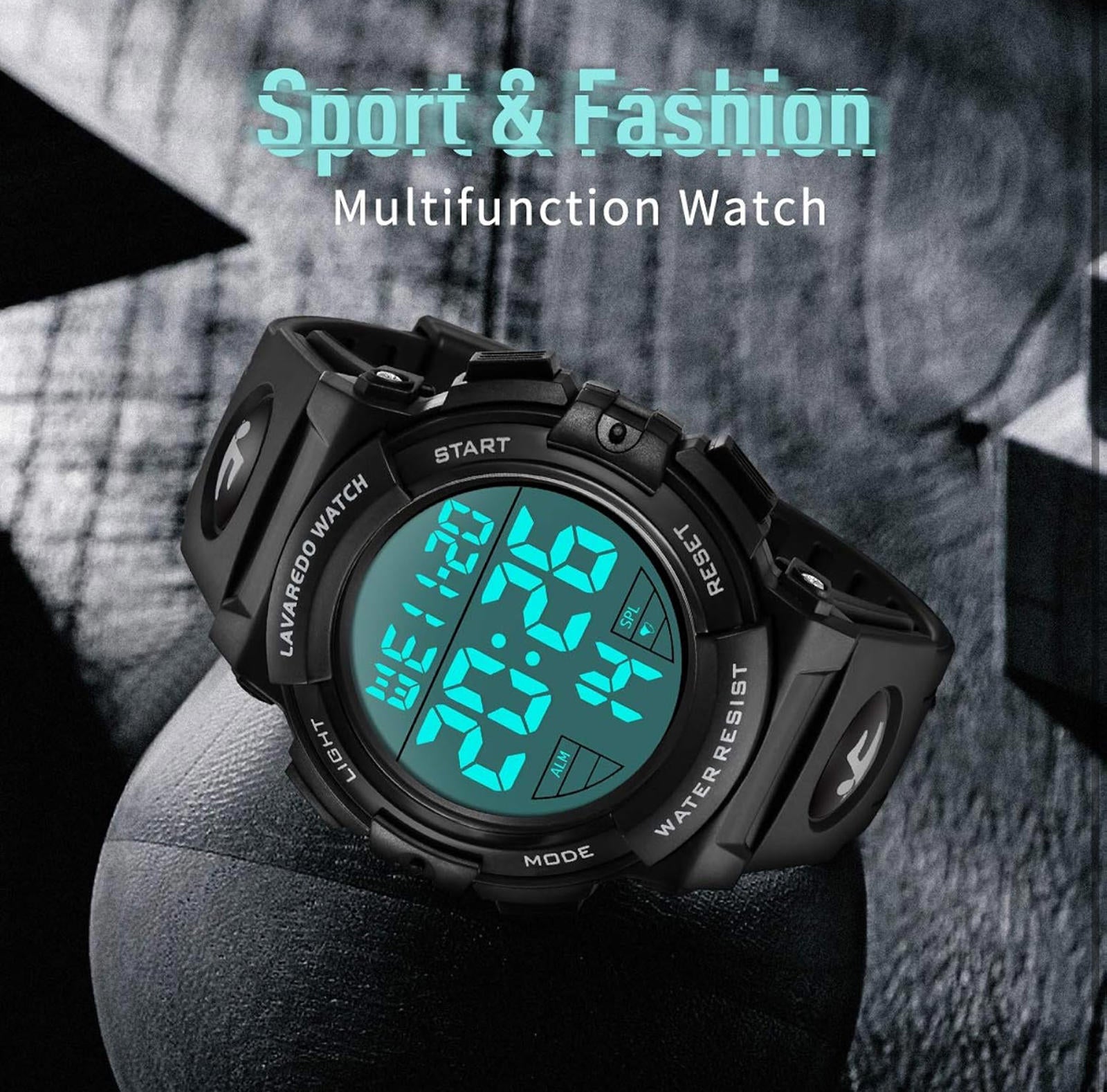 (MSRP $39.99) Men’s Waterproof Digital Sports/Military Watch with LED & Alarm