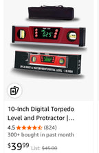 (MSRP $39.99) 10” Digital Torpedo Level – LED Display, IP54, Magnetic Base 🧰📐