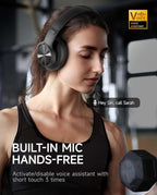 (NEW, MSRP 49.99) BT Headphones – 20H Playtime, 3 EQ Modes, Low Latency Over-Ear