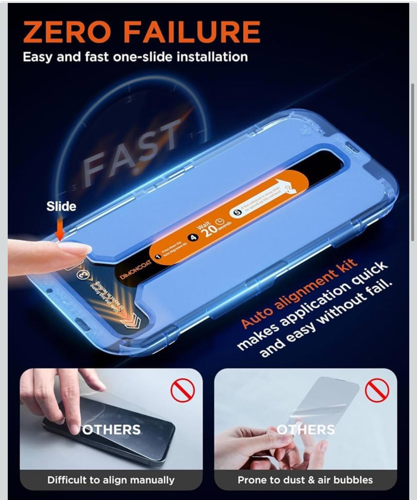 (NEW MSRP $26.99) DIMONCOAT 4‑Pack iPhone 15 Pro Max Privacy Screen Protectors