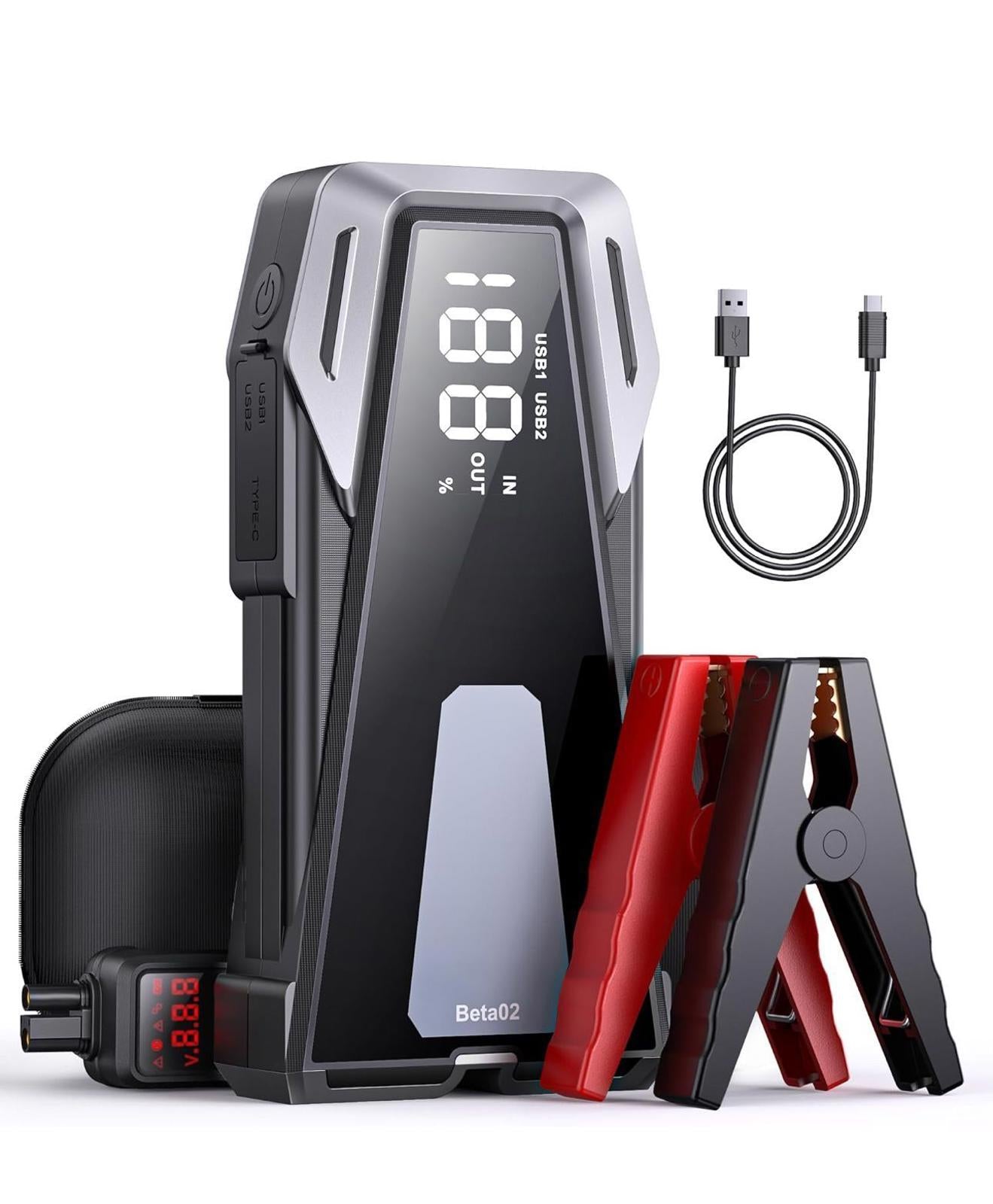 (NEW MSRP $69.99) Car Battery Jump Starter 6000A (8.5L Gas/8.0L Diesel)