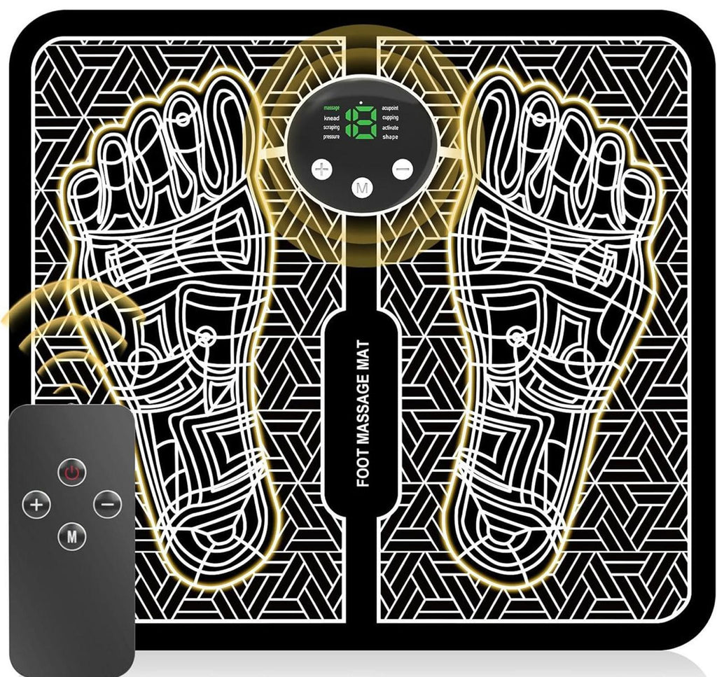 (NEW MSRP $39.99)  EMS Foot Massager TENS, LCD Screen & 2-in-1 Foot/Body Pad
