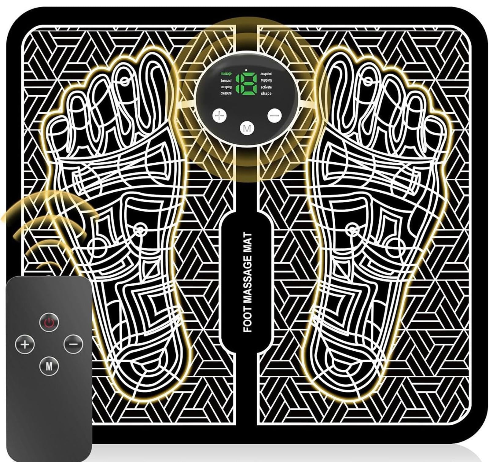 (NEW MSRP $39.99)  EMS Foot Massager TENS, LCD Screen & 2-in-1 Foot/Body Pad