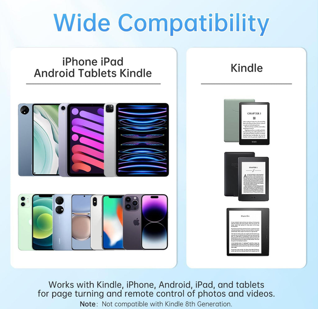 (MSRP $19.99) Kindle Page Turner Remote – Scroll Wheel, Streaming, Hands-Free