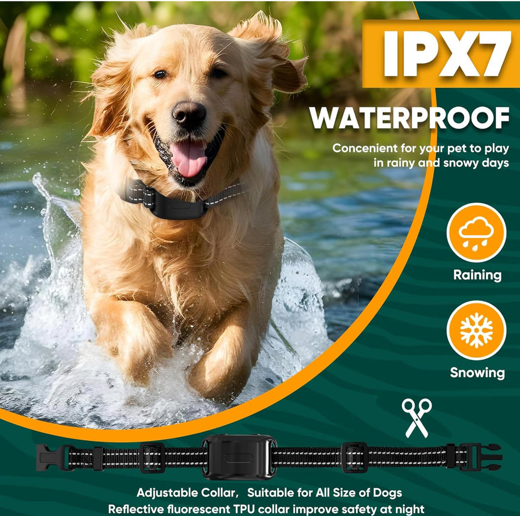 (MSRP $219.99) 2-in-1 Wireless Dog Fence w/ Remote Training Collars (2 Dogs)