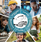 (NEW MSRP $59.99) 30 pairs of ANSI‑Rated Safety Glasses – Wraparound Clear Lens