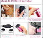 (NEW MSRP $24.99) Electric Callus Remover – Adjustable Speed, 60 Sandpapers