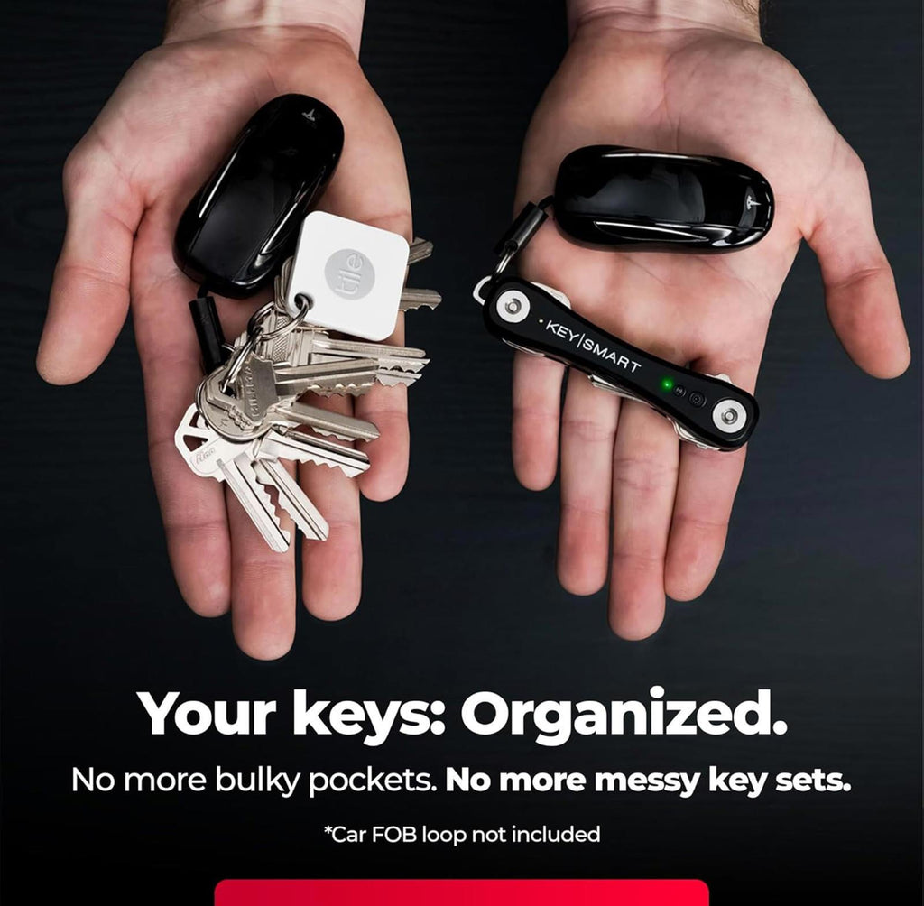 (MSRP $39.99) KeySmart Pro Smart Key Organizer with Tile Support & LED Light