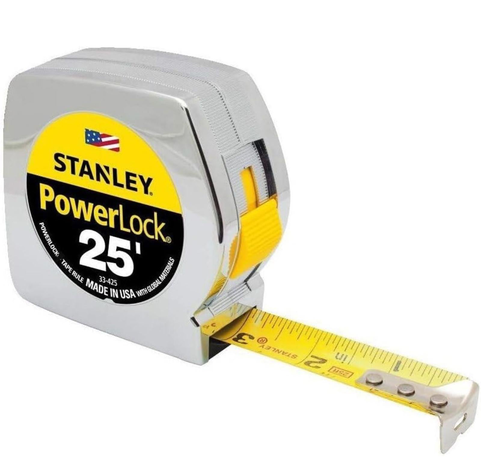 (NEW MSRP $26.99) Stanley PowerLock II Professional Tape Measure, 1″ × 25′