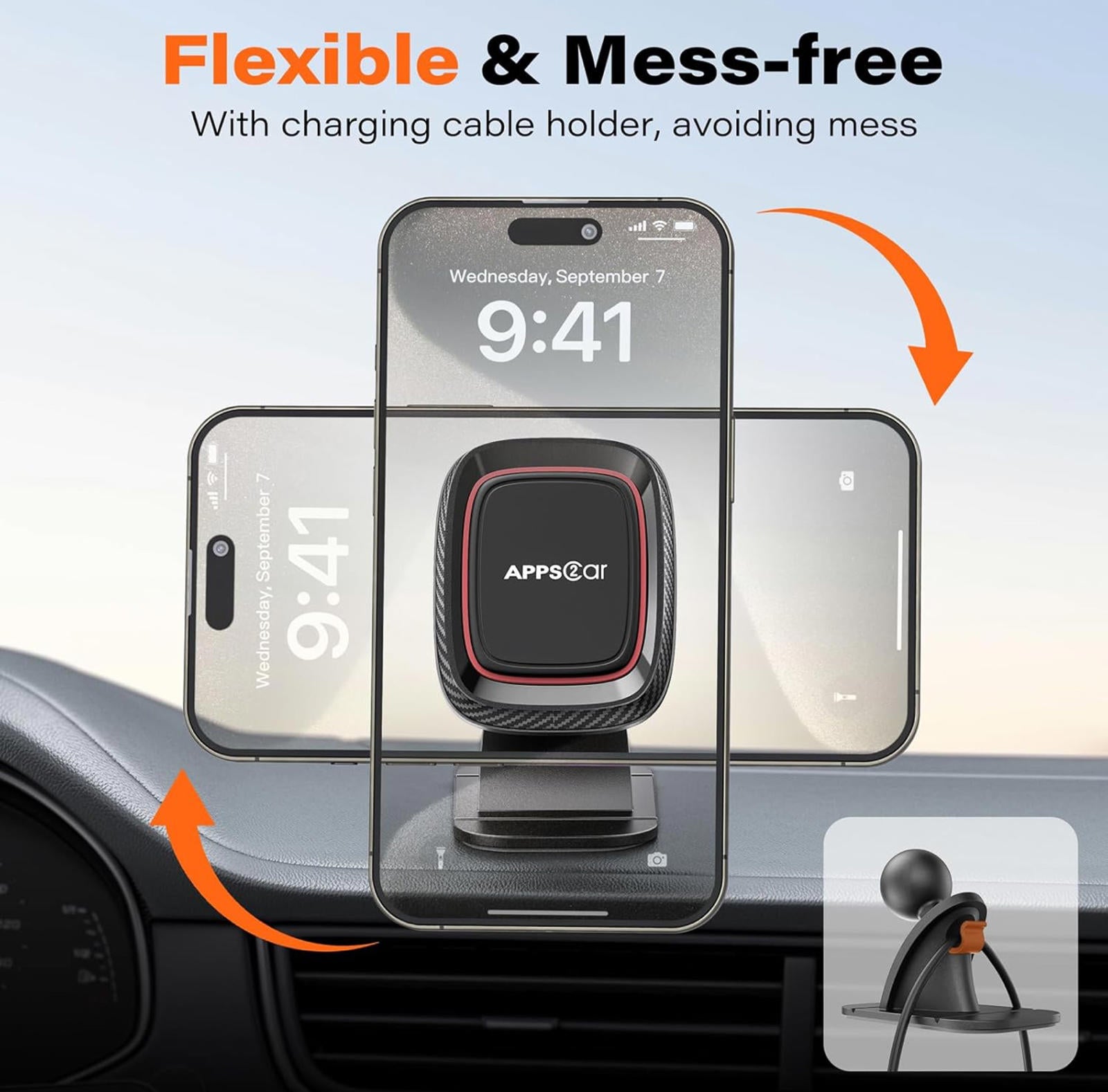(MSRP $19.99) 2‑Pack Magnetic Dashboard Phone Mount – Super Strong N52 Magnets