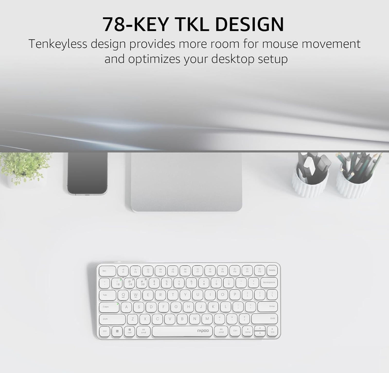 MSRP $29.99) Ultra-Slim Wireless Keyboard with Silent Keys – Compact & Portable