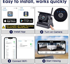 (NEW MSRP $89.99) Wireless Solar Backup Camera V7 –Magnetic Mount, WiFi HD 1080P
