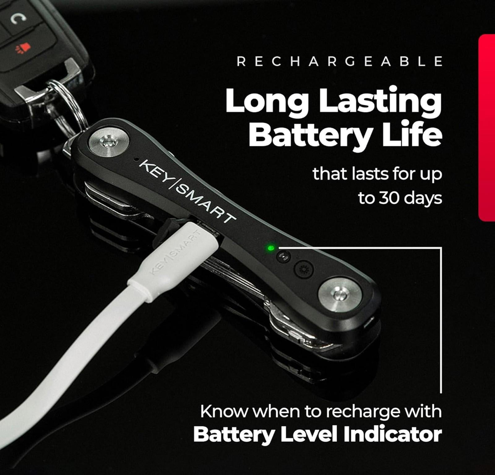 (MSRP $39.99) KeySmart Pro Smart Key Organizer with Tile Support & LED Light