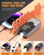 (MSRP $49.99) Tire Inflator, 2× Faster Cordless & 25,000 mAh Battery Power Bank