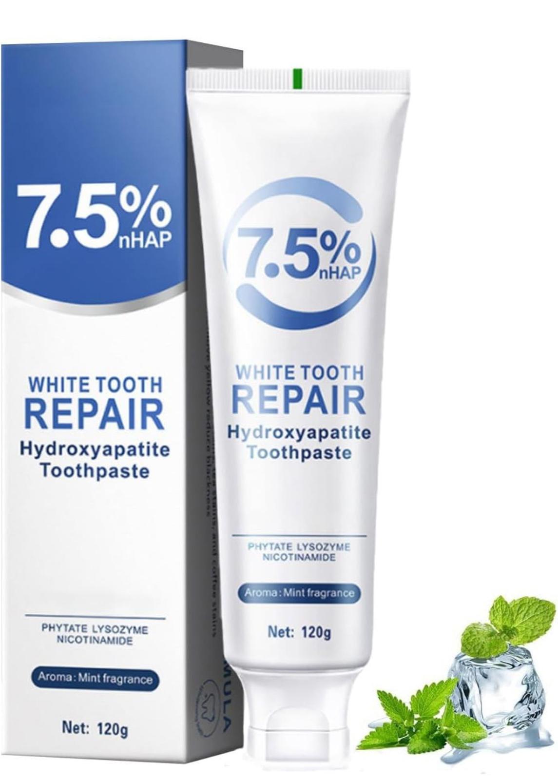(MSRP $9.99) OVQ Hydroxyapatite Toothpaste – Enamel Protection, Fluoride-Free