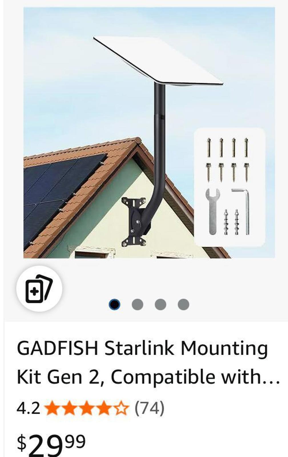 (NEW, MSRP $39.95) Starlink Mounting Kit V2 Starlink, Heavy Duty Starlink Mount