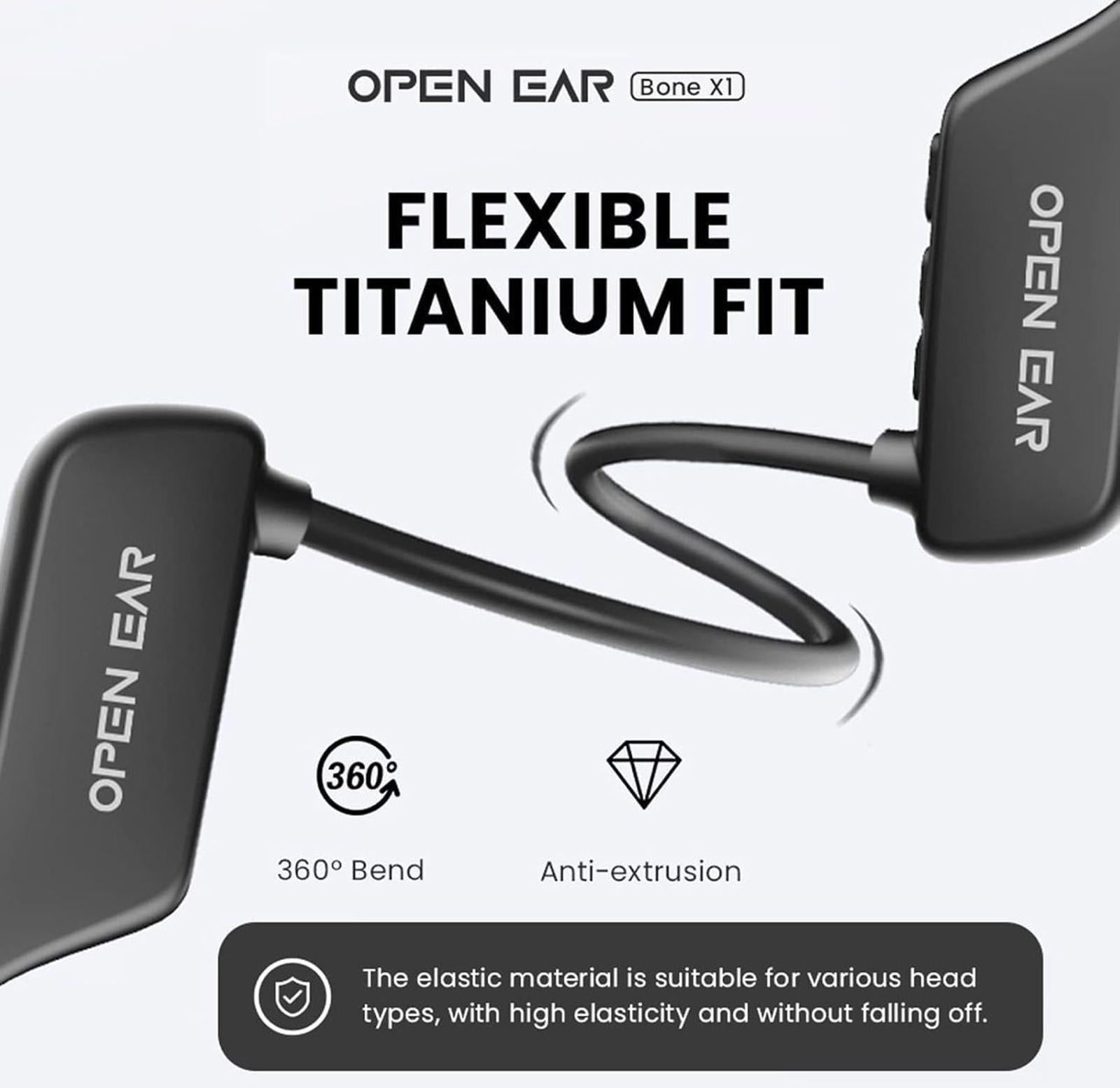 (NEW MSRP $39.99) Bone Conduction Headphones, BT5.2, Waterproof Open-Ear