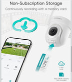 (MSRP $49.99) ZUMIMALL 5MP 5G Wired Security Camera – 360° PTZ, 24/7 Recording