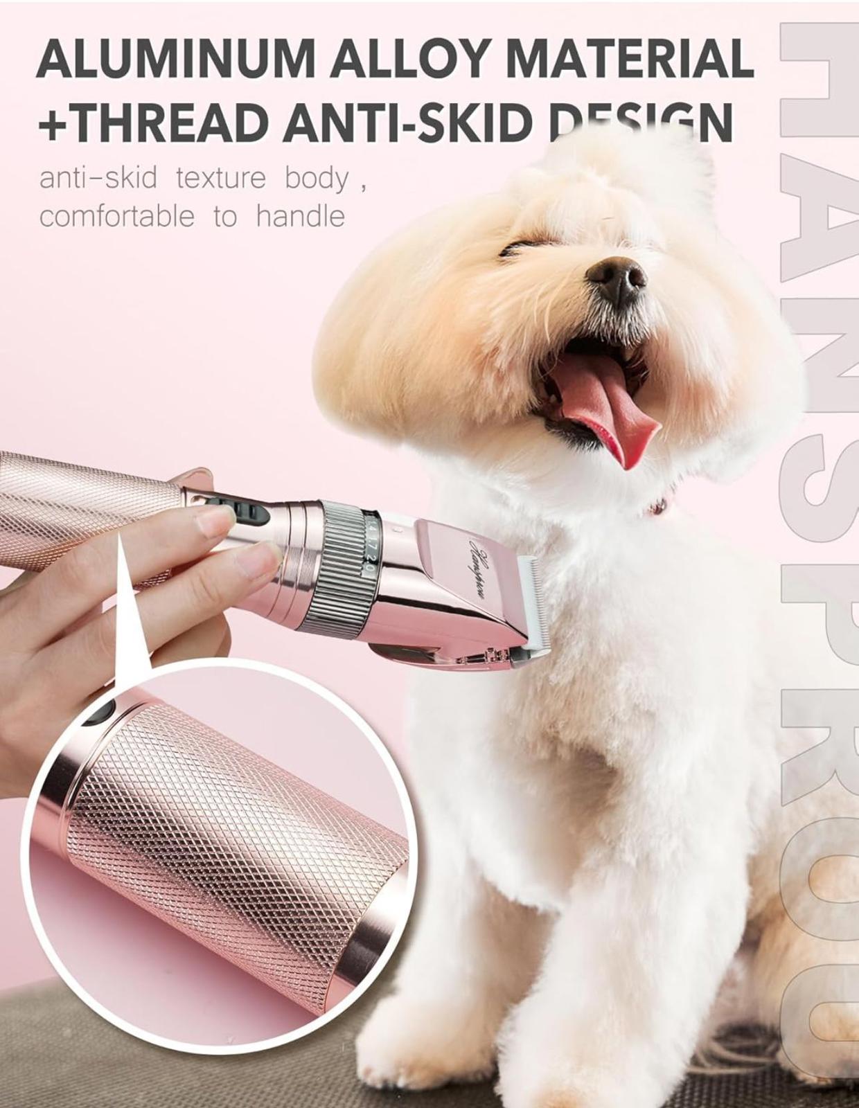 (NEW MSRP $89.95) Hansprou 36V Corded Dog Clippers, 10 Guard Combs & Brush