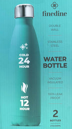 (MSRP $33.00) 2-Pack Cherry Turquoise Triple-Insulated 17oz Stainless Bottles