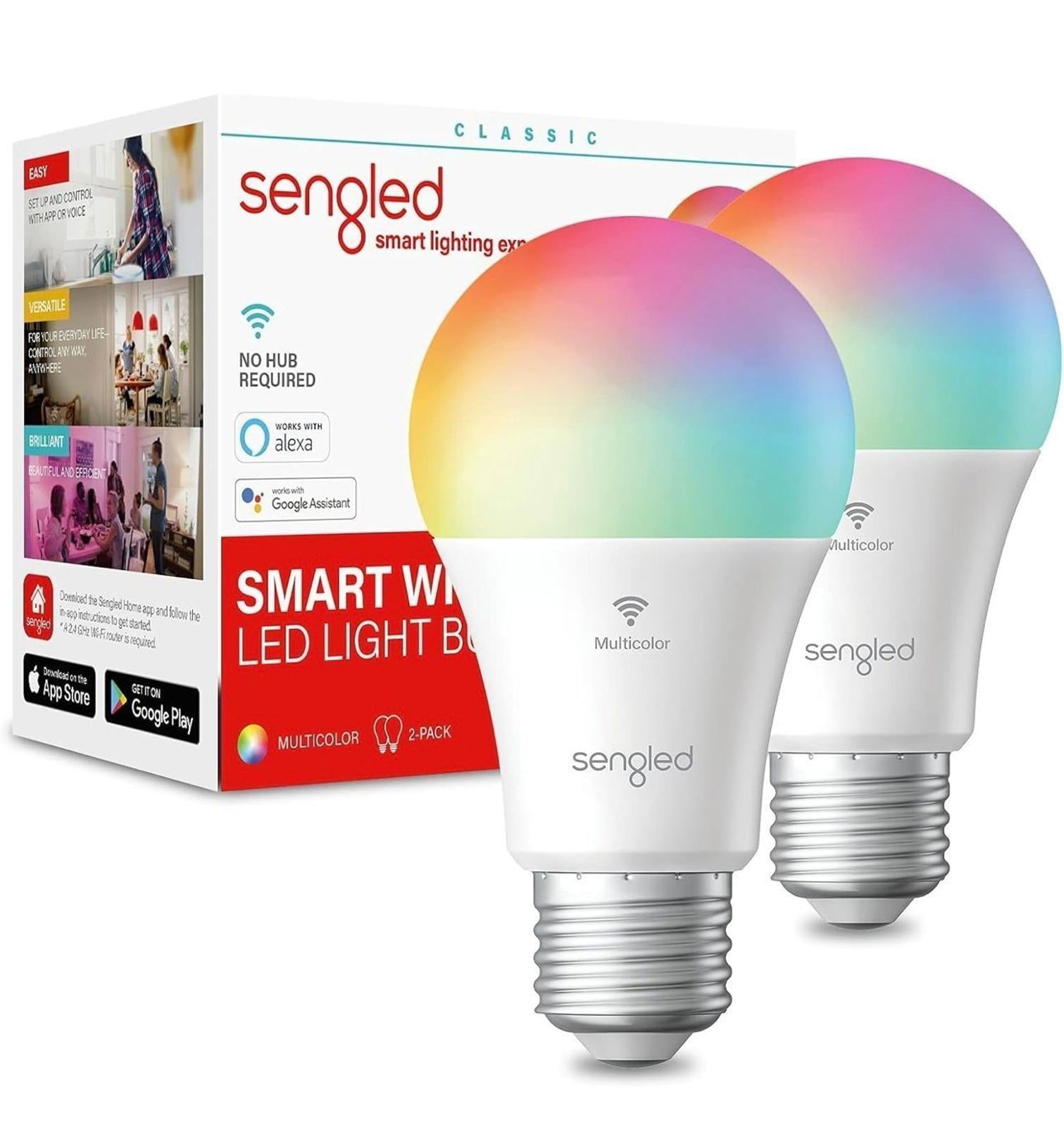 (New) Sengled Premium Smart WiFi LED Light Bulb 2 Pack