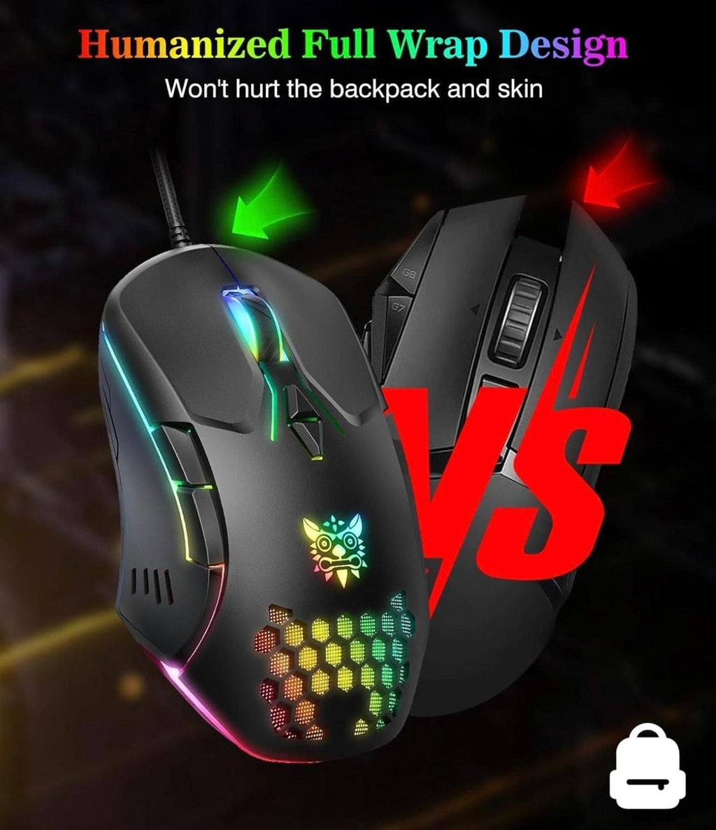 (MSRP $19.99) CW902 RGB Gaming Mouse – 7 Buttons, High/Variable DPI