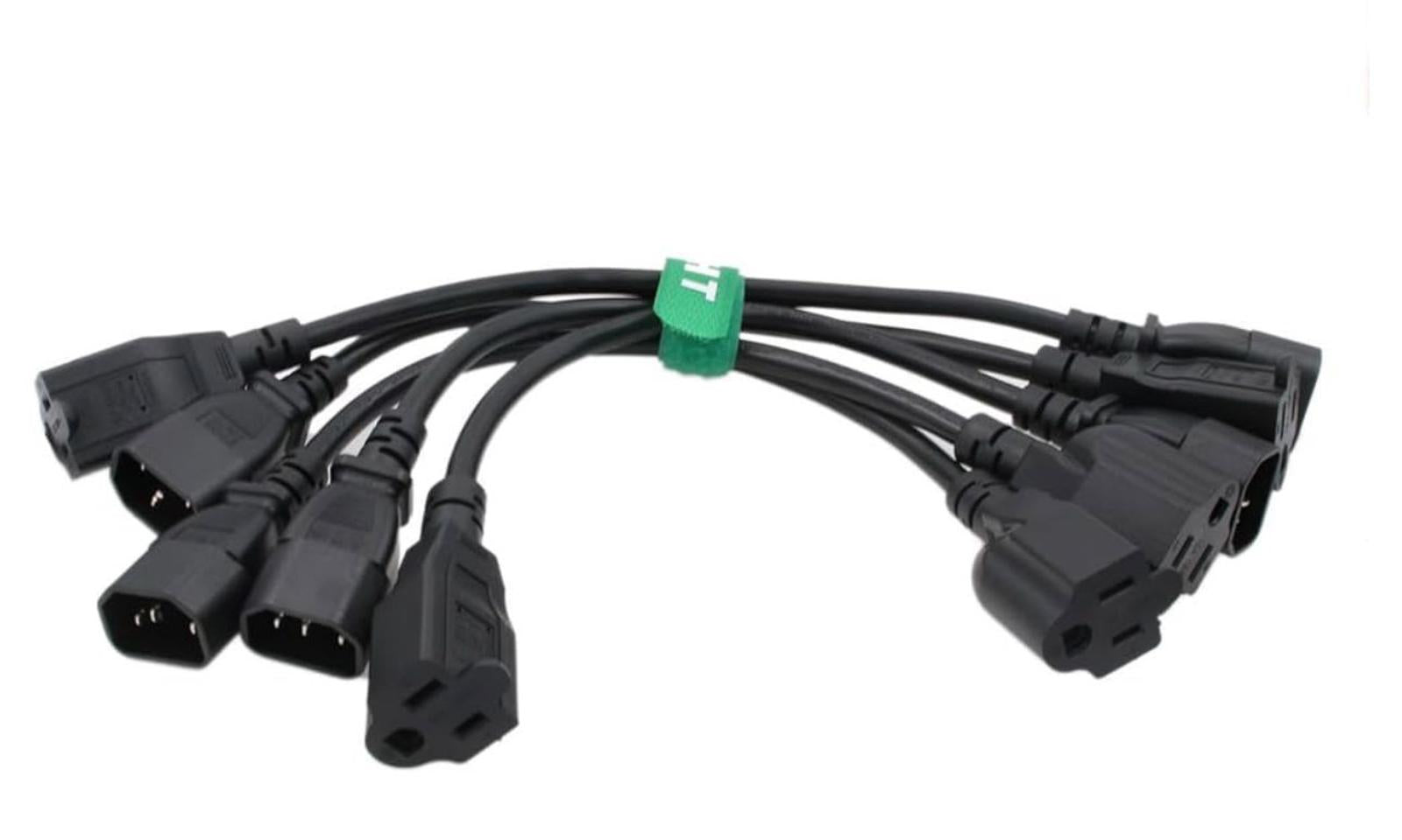 (NEW $29.95) UPS PDU Power Cord Adapters IEC320 C14 Male to NEMA 5-15R Female