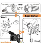 (MSRP $39.99) MECMO 7-Way to 4-Way Trailer Adapter – Dual Output, USCAR Plug 🌟