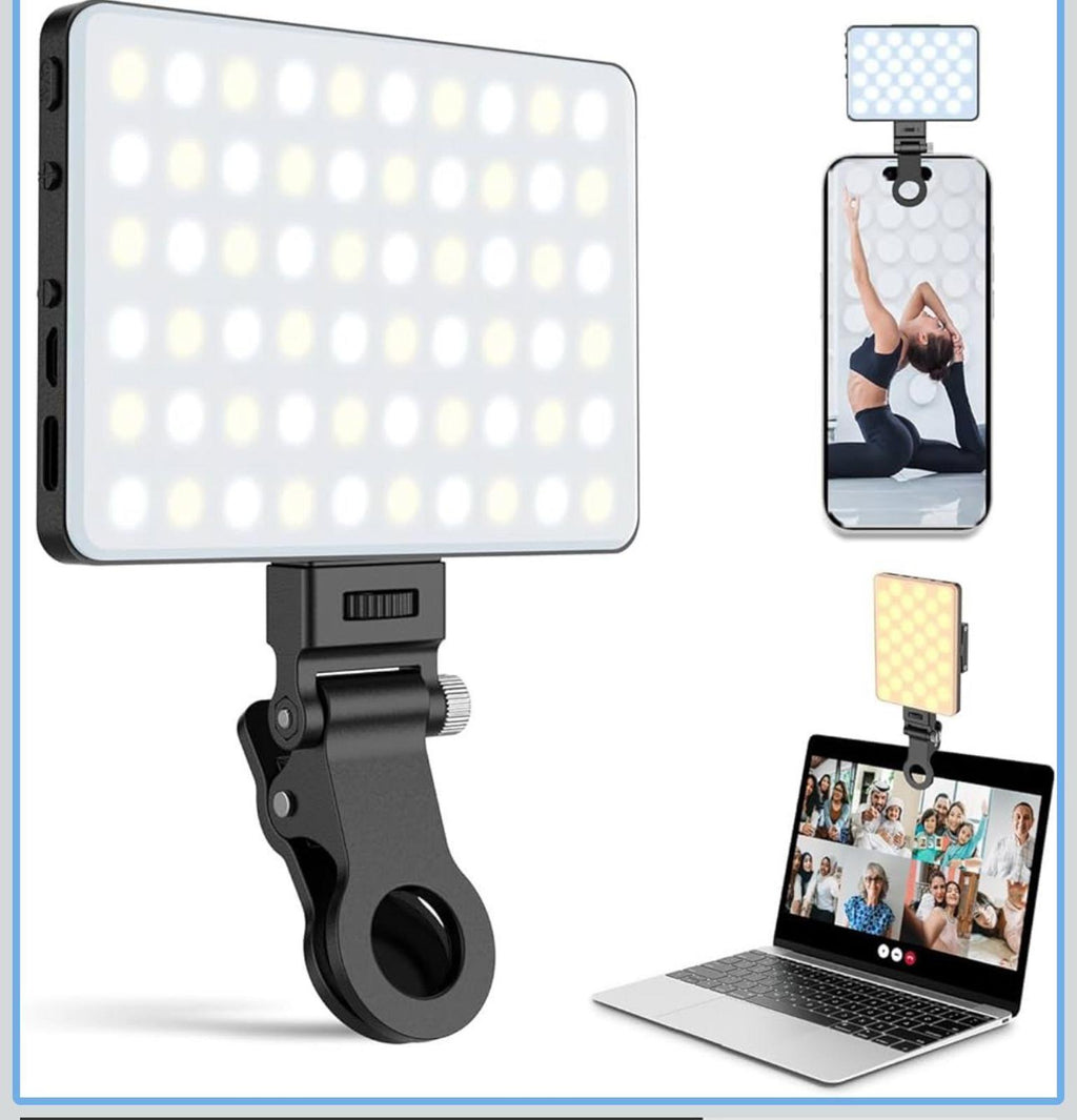 (NEW, MSRP $49) Portable LED Selfie / Fill Photo Light, USB-C, 4800mAh battery