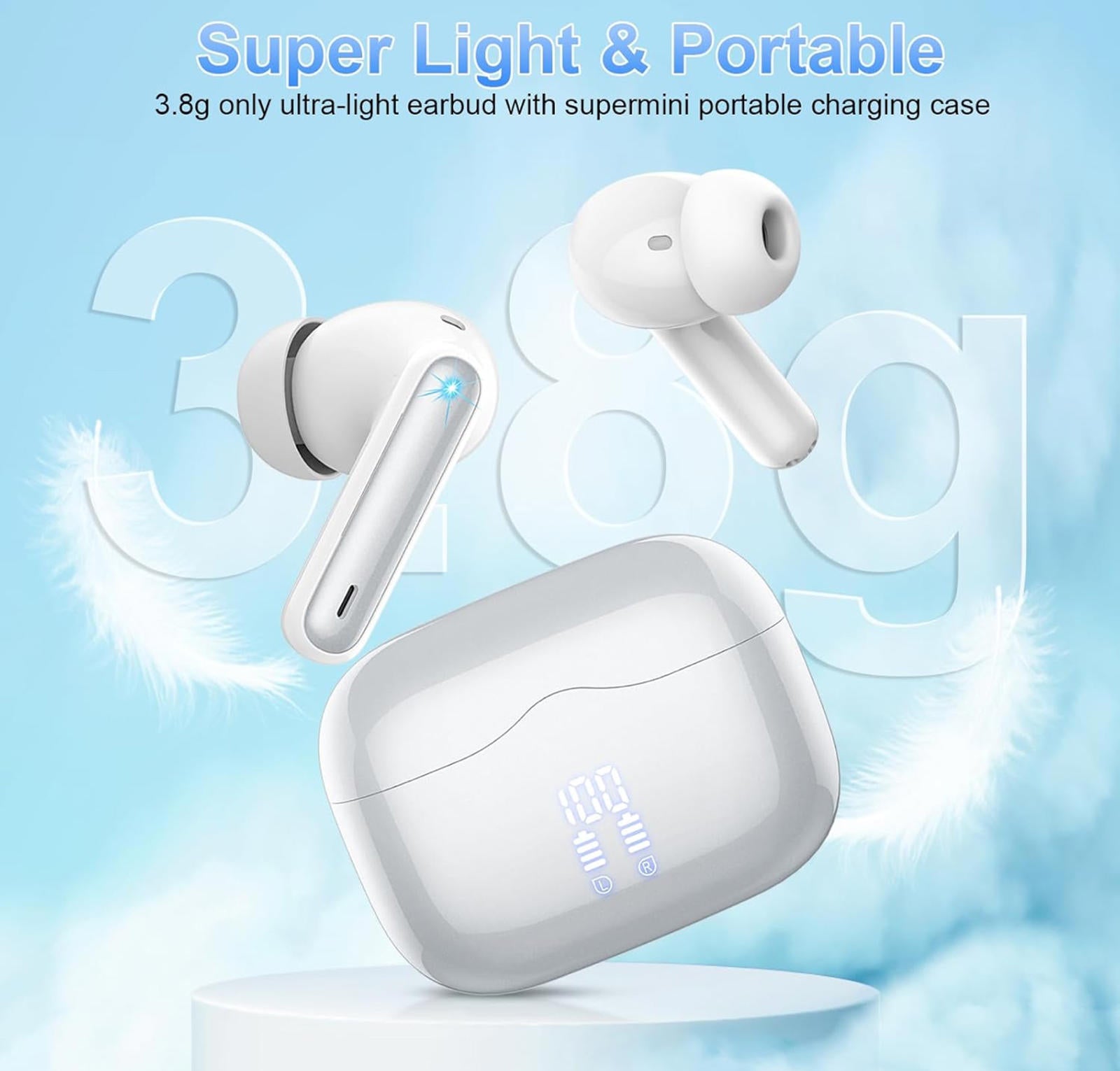 (MSRP $39.99) xinwld A97 Pro Earbuds – Bluetooth 5.4, 4‑Mic ENC, 40 Hrs Play ⏱🎧
